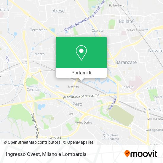 Mappa Ingresso Ovest