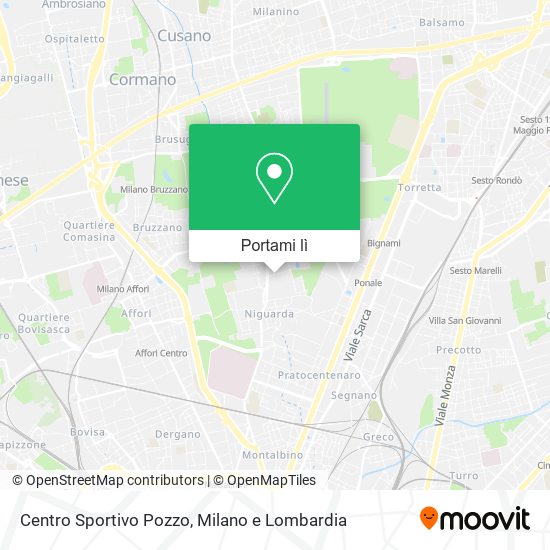 Mappa Centro Sportivo Pozzo