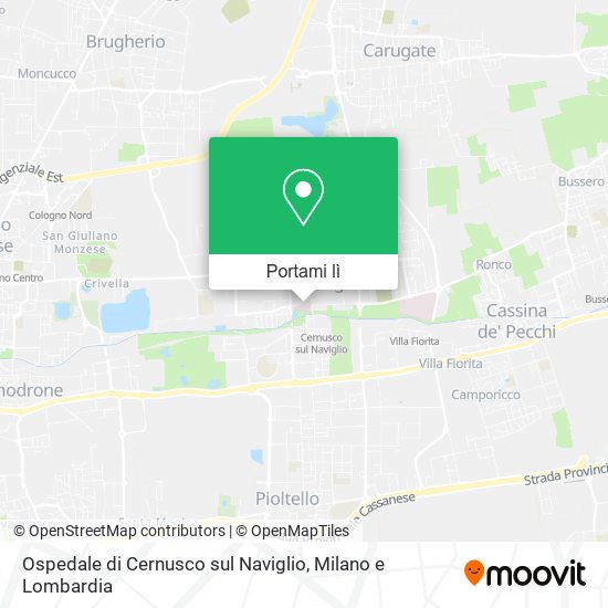 Mappa Ospedale di Cernusco sul Naviglio