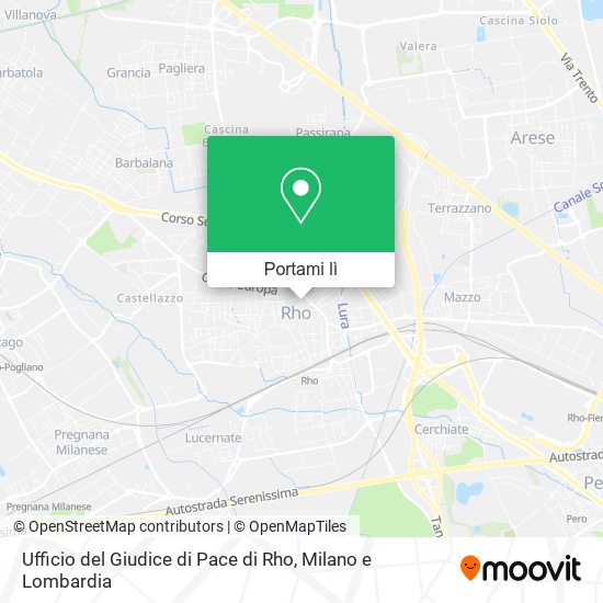 Mappa Ufficio del Giudice di Pace di Rho
