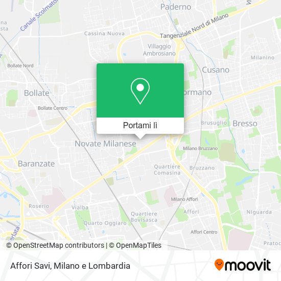 Mappa Affori Savi