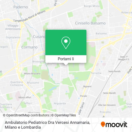 Mappa Ambulatorio Pediatrico Dra Vercesi Annamaria