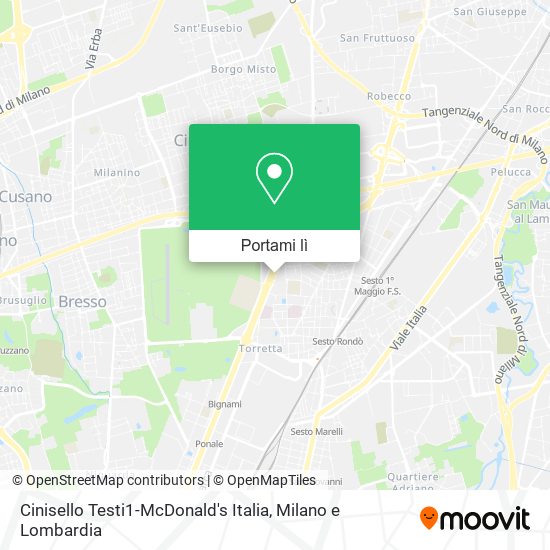 Mappa Cinisello Testi1-McDonald's Italia