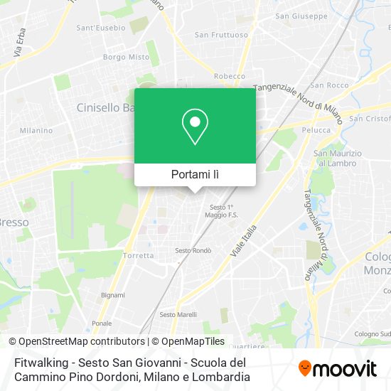 Mappa Fitwalking - Sesto San Giovanni - Scuola del Cammino Pino Dordoni