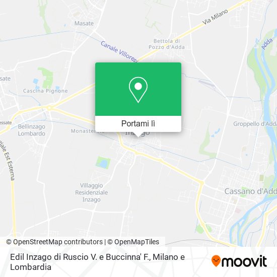 Mappa Edil Inzago di Ruscio V. e Buccinna' F.