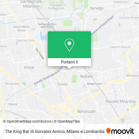 Mappa The King Bar di Giovanni Amico