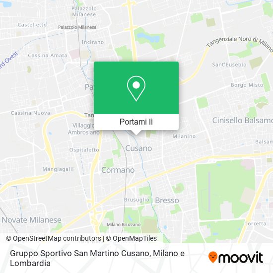 Mappa Gruppo Sportivo San Martino Cusano