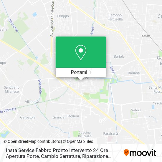 Mappa Insta Service Fabbro Pronto Intervento 24 Ore Apertura Porte, Cambio Serrature, Riparazione Serrand