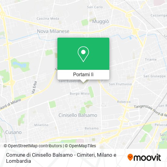 Mappa Comune di Cinisello Balsamo - Cimiteri