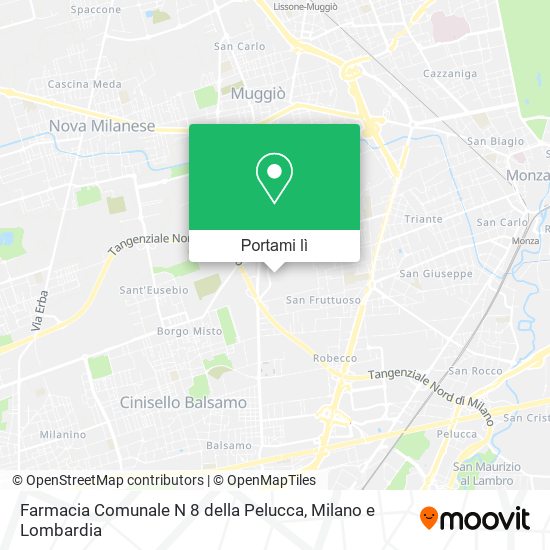 Mappa Farmacia Comunale N 8 della Pelucca