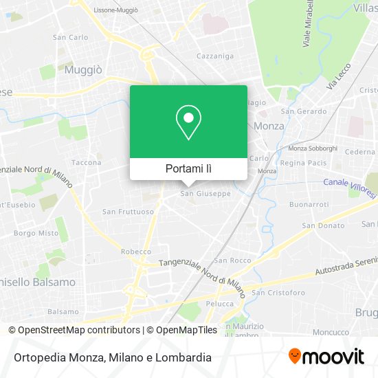 Mappa Ortopedia Monza