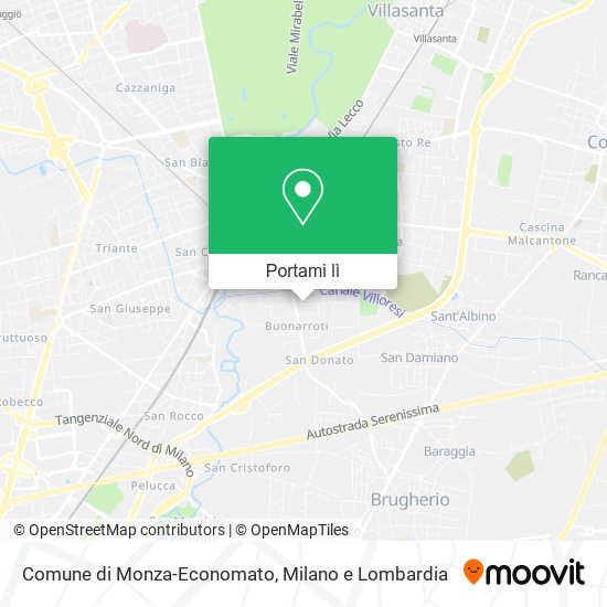 Mappa Comune di Monza-Economato