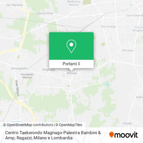 Mappa Centro Taekwondo Magnago-Palestra Bambini & Amp; Ragazzi