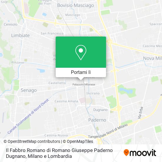 Mappa Il Fabbro Romano di Romano Giuseppe Paderno Dugnano