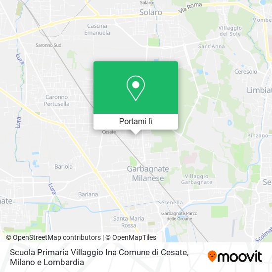 Mappa Scuola Primaria Villaggio Ina Comune di Cesate