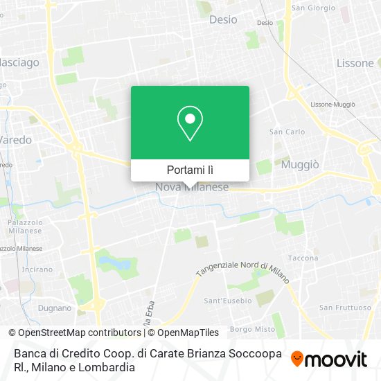 Mappa Banca di Credito Coop. di Carate Brianza Soccoopa Rl.