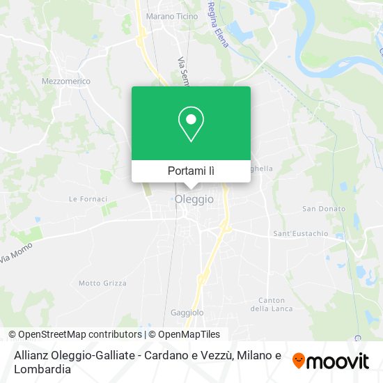 Mappa Allianz Oleggio-Galliate - Cardano e Vezzù