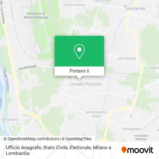 Mappa Ufficio Anagrafe, Stato Civile, Elettorale