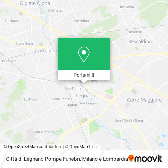 Mappa Città di Legnano Pompe Funebri