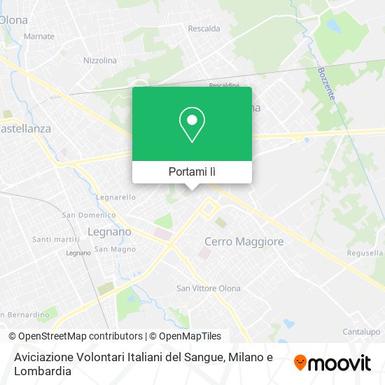 Mappa Aviciazione Volontari Italiani del Sangue