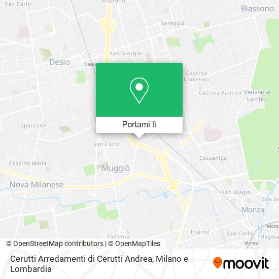 Mappa Cerutti Arredamenti di Cerutti Andrea