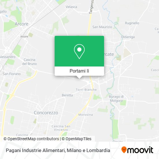 Mappa Pagani Industrie Alimentari