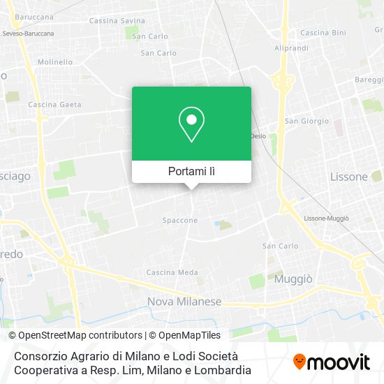 Mappa Consorzio Agrario di Milano e Lodi Società Cooperativa a Resp. Lim