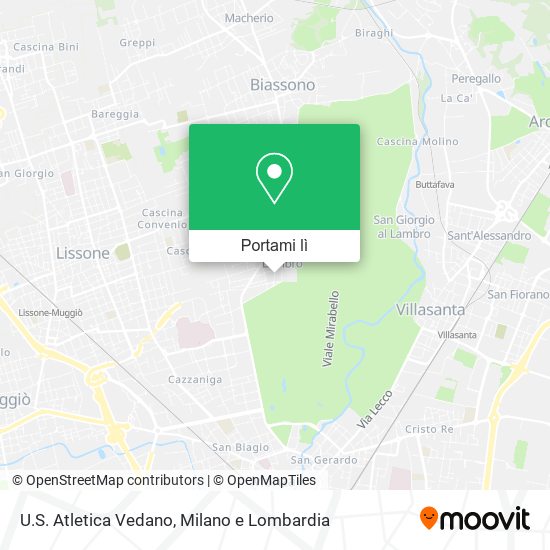 Mappa U.S. Atletica Vedano