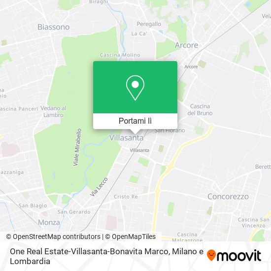 Mappa One Real Estate-Villasanta-Bonavita Marco