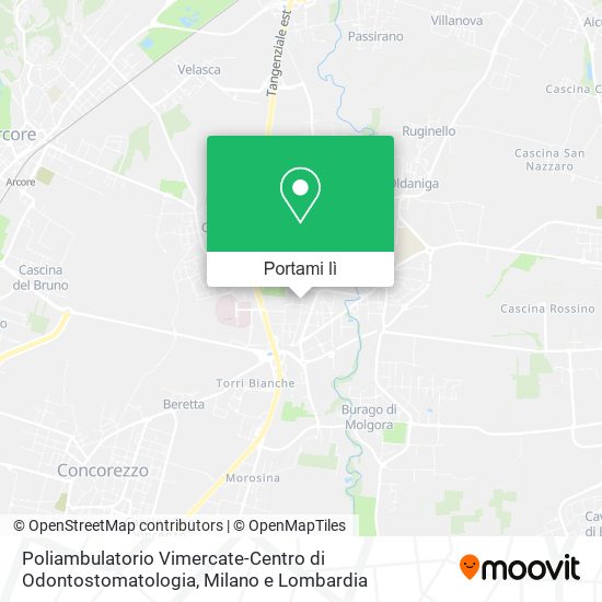 Mappa Poliambulatorio Vimercate-Centro di Odontostomatologia