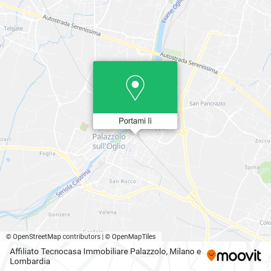 Mappa Affiliato Tecnocasa Immobiliare Palazzolo