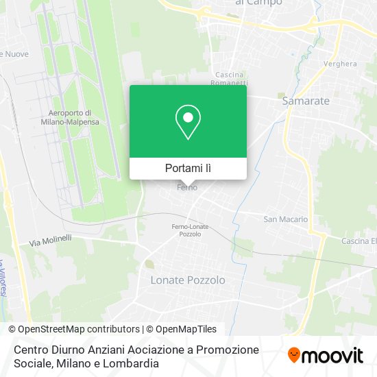 Mappa Centro Diurno Anziani Aociazione a Promozione Sociale