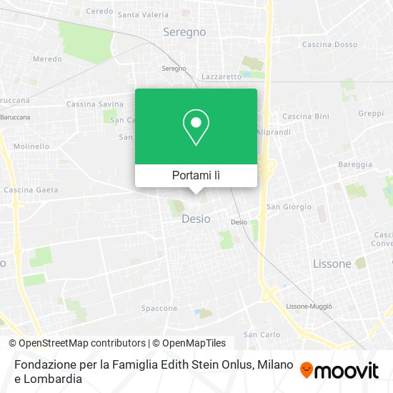 Mappa Fondazione per la Famiglia Edith Stein Onlus