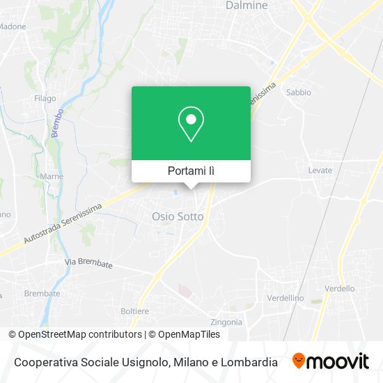 Mappa Cooperativa Sociale Usignolo