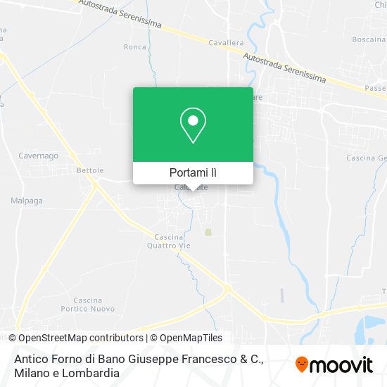 Mappa Antico Forno di Bano Giuseppe Francesco & C.