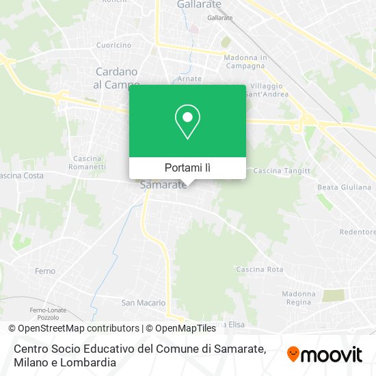 Mappa Centro Socio Educativo del Comune di Samarate