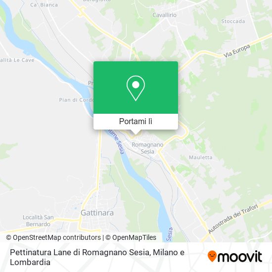 Mappa Pettinatura Lane di Romagnano Sesia