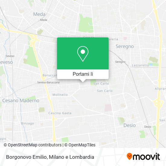 Mappa Borgonovo Emilio