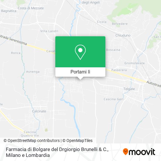 Mappa Farmacia di Bolgare del Drgiorgio Brunelli & C.