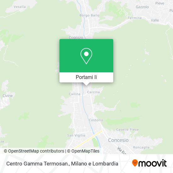 Mappa Centro Gamma Termosan.