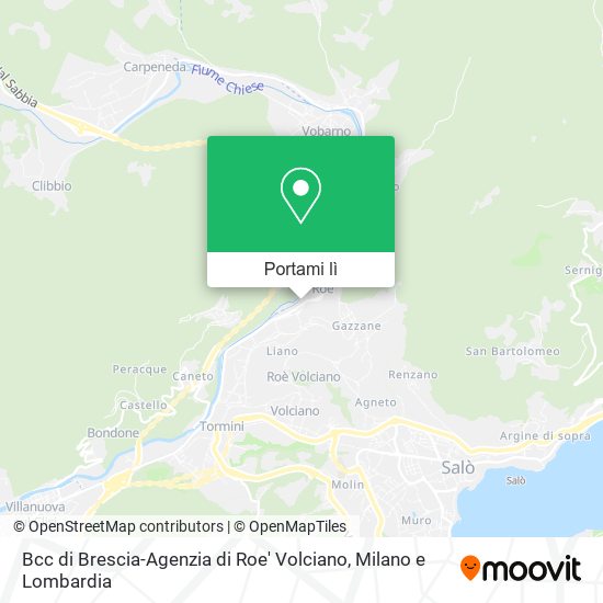 Mappa Bcc di Brescia-Agenzia di Roe' Volciano