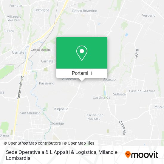 Mappa Sede Operativa a & L Appalti & Logistica