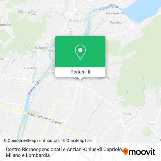 Mappa Centro Ricraocpensionati e Anziani-Onlus-di Capriolo