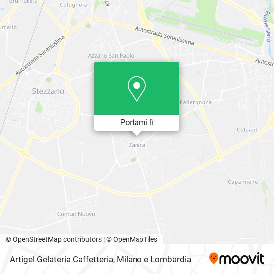 Mappa Artigel Gelateria Caffetteria