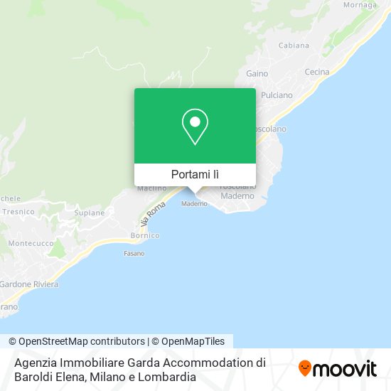 Mappa Agenzia Immobiliare Garda Accommodation di Baroldi Elena