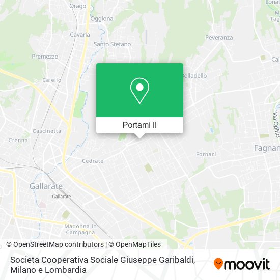 Mappa Societa Cooperativa Sociale Giuseppe Garibaldi