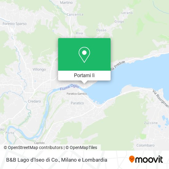 Mappa B&B Lago d'Iseo di Co.