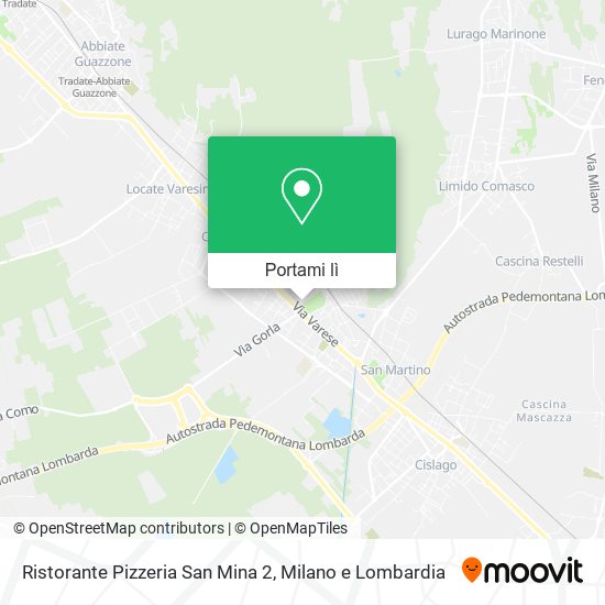 Mappa Ristorante Pizzeria San Mina 2