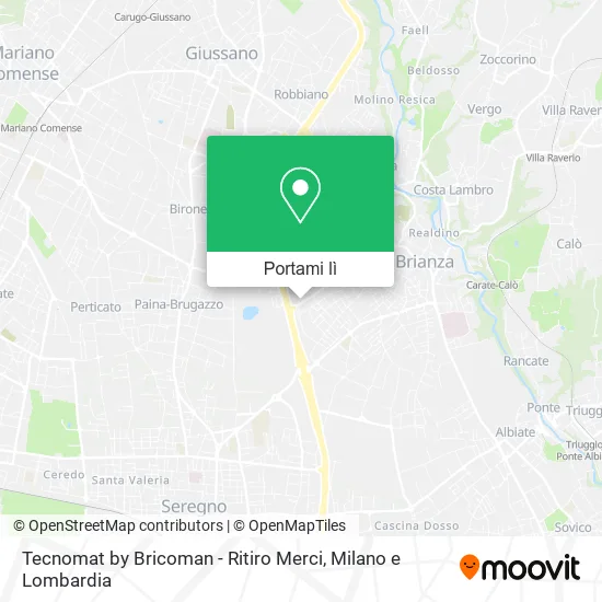 Mappa Tecnomat by Bricoman - Ritiro Merci