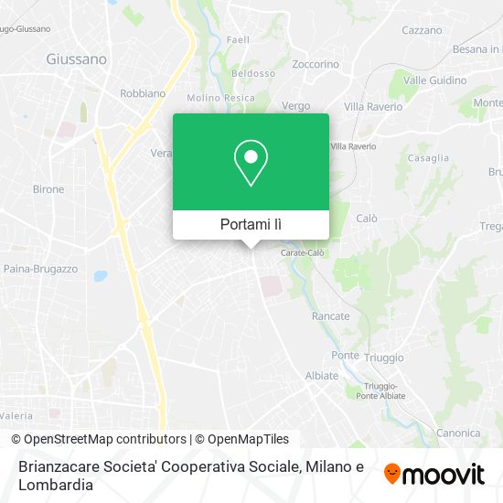 Mappa Brianzacare Societa' Cooperativa Sociale